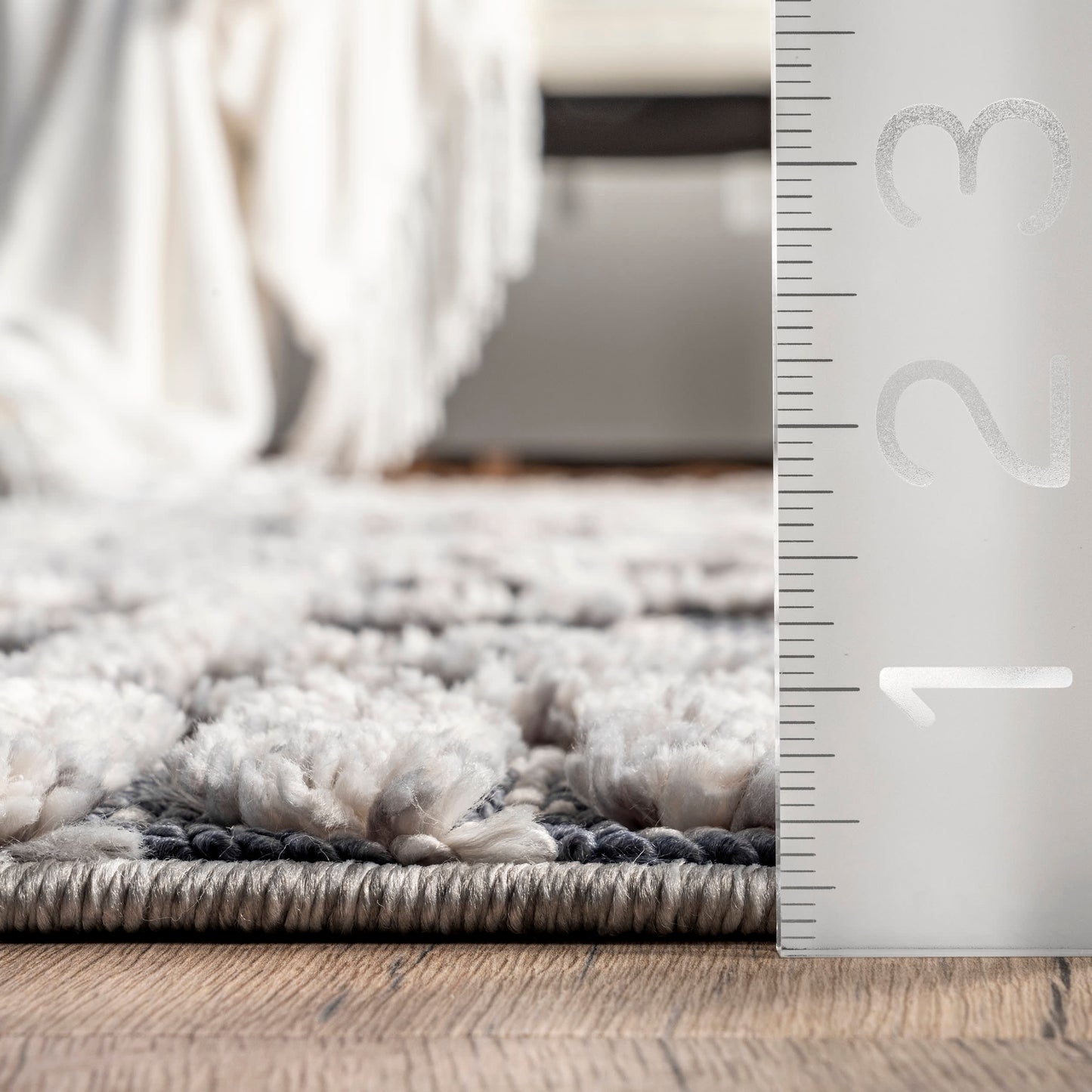 Frida Textured Moroccan Rug | Grey