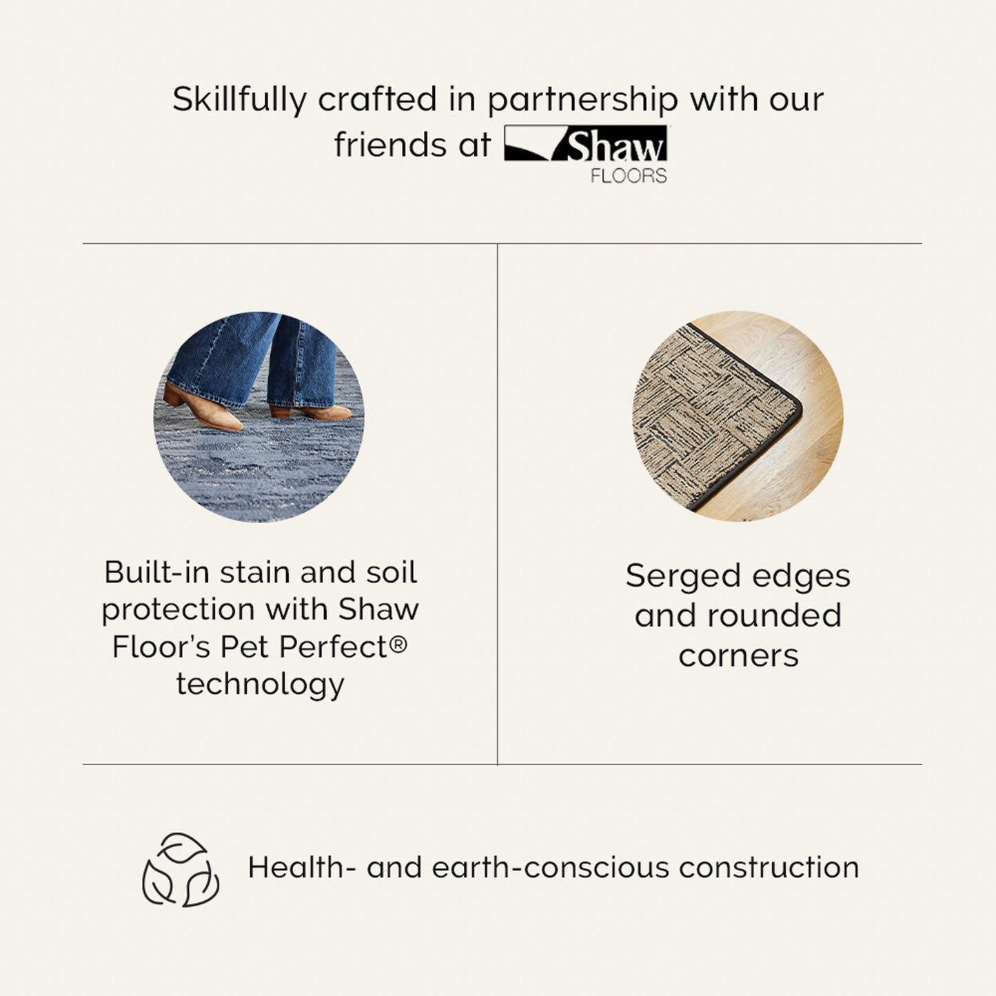 Mockingbird Textured Custom Rug | Beige