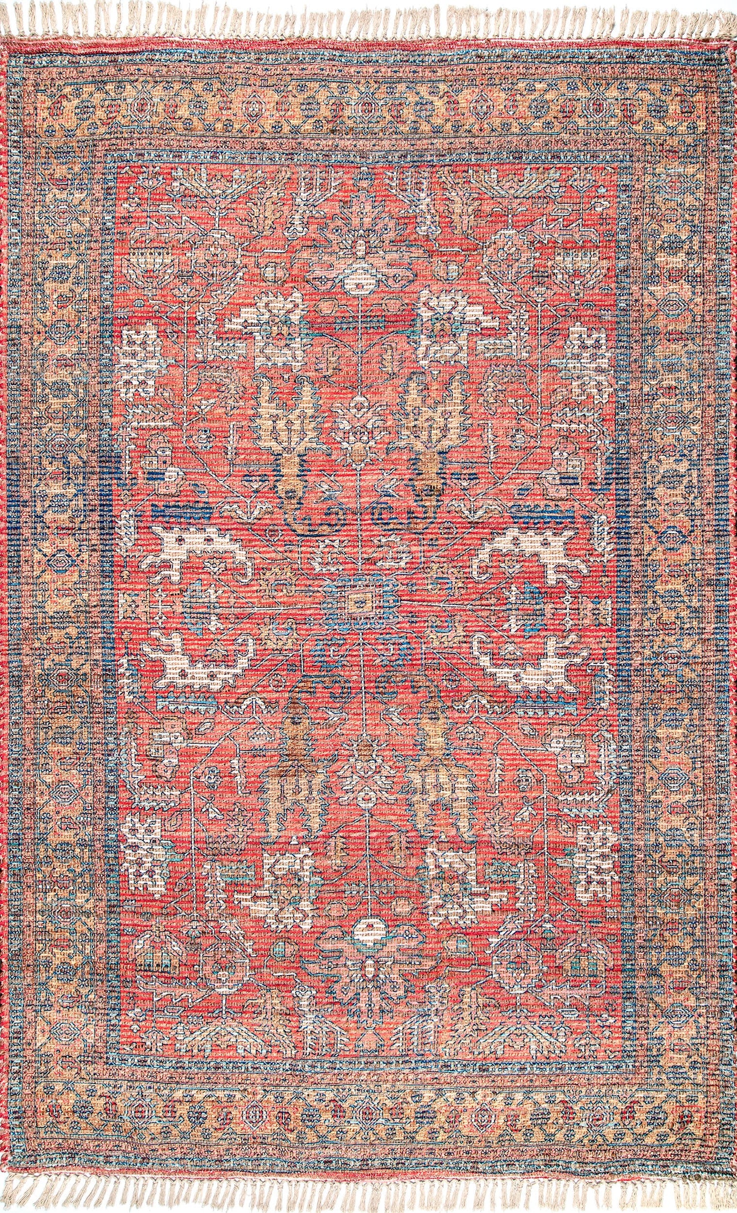 Shaded Garden Tassel Rug | Multicolor