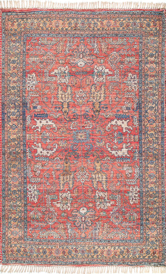 Shaded Garden Tassel Rug | Multicolor