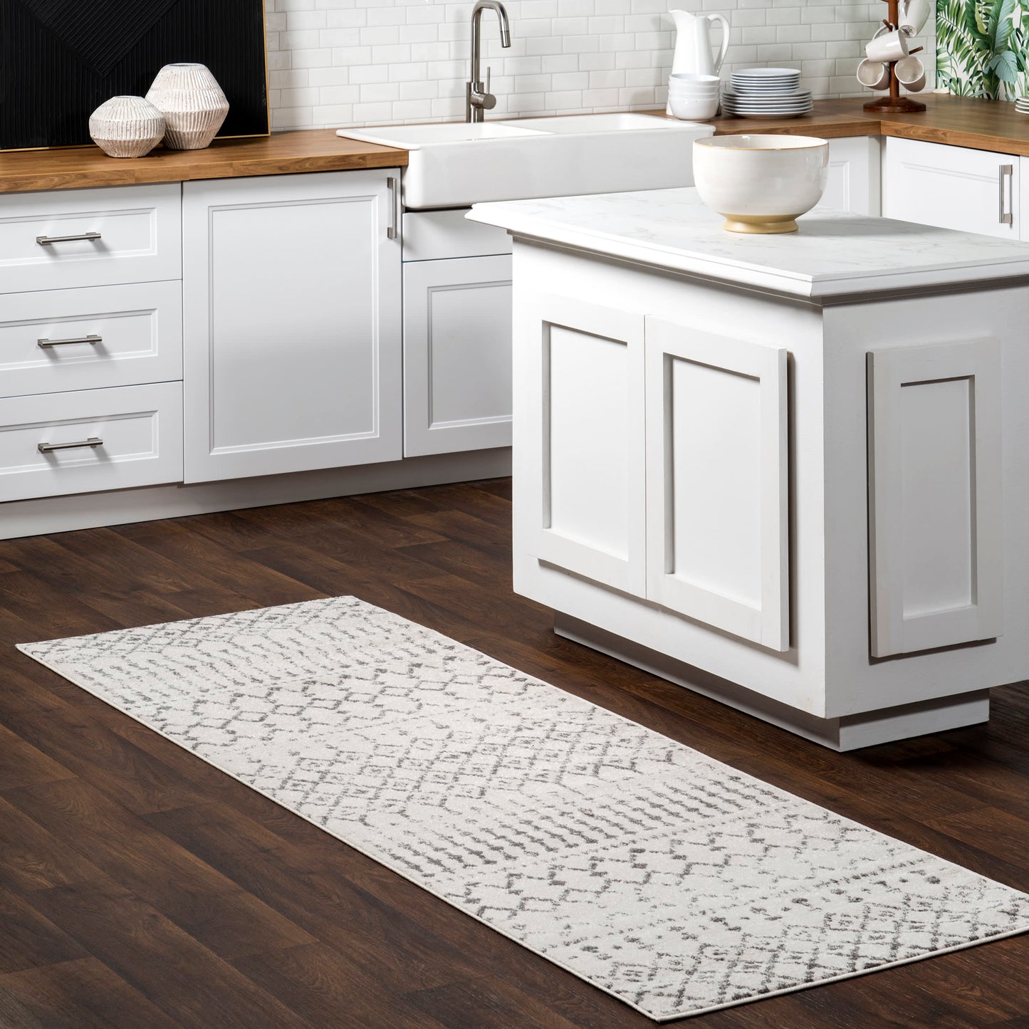 Moroccan Trellis Rug | Grey