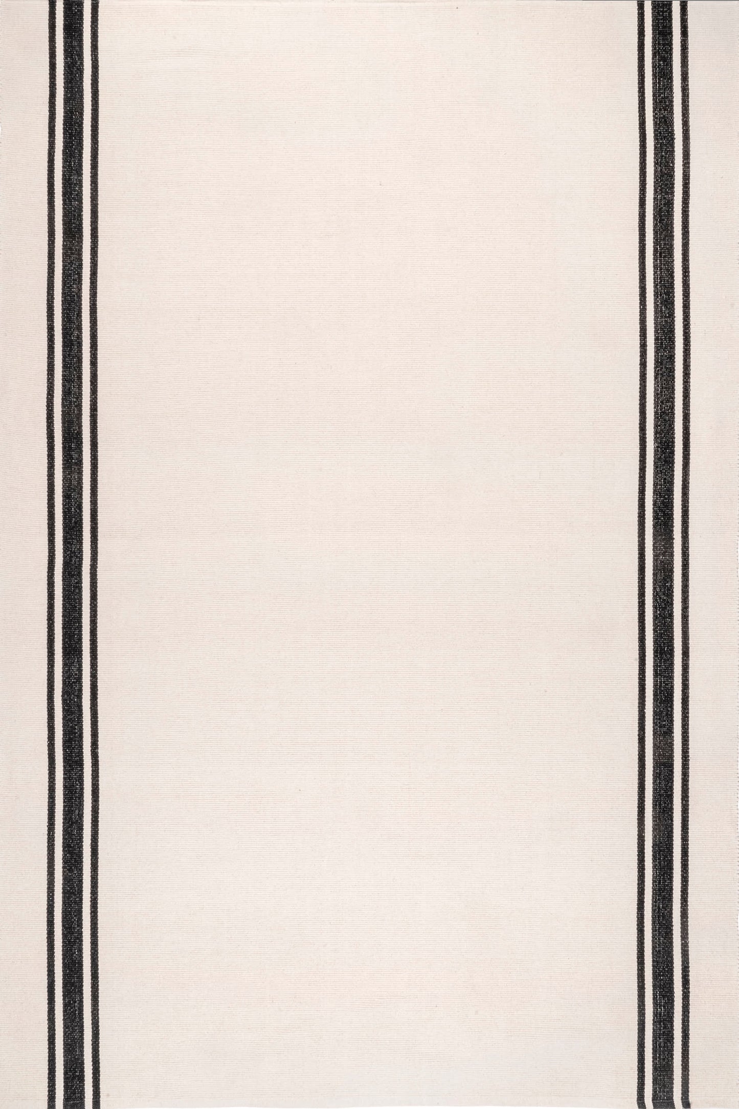 Sally Cotton Bordered Rug | Ivory