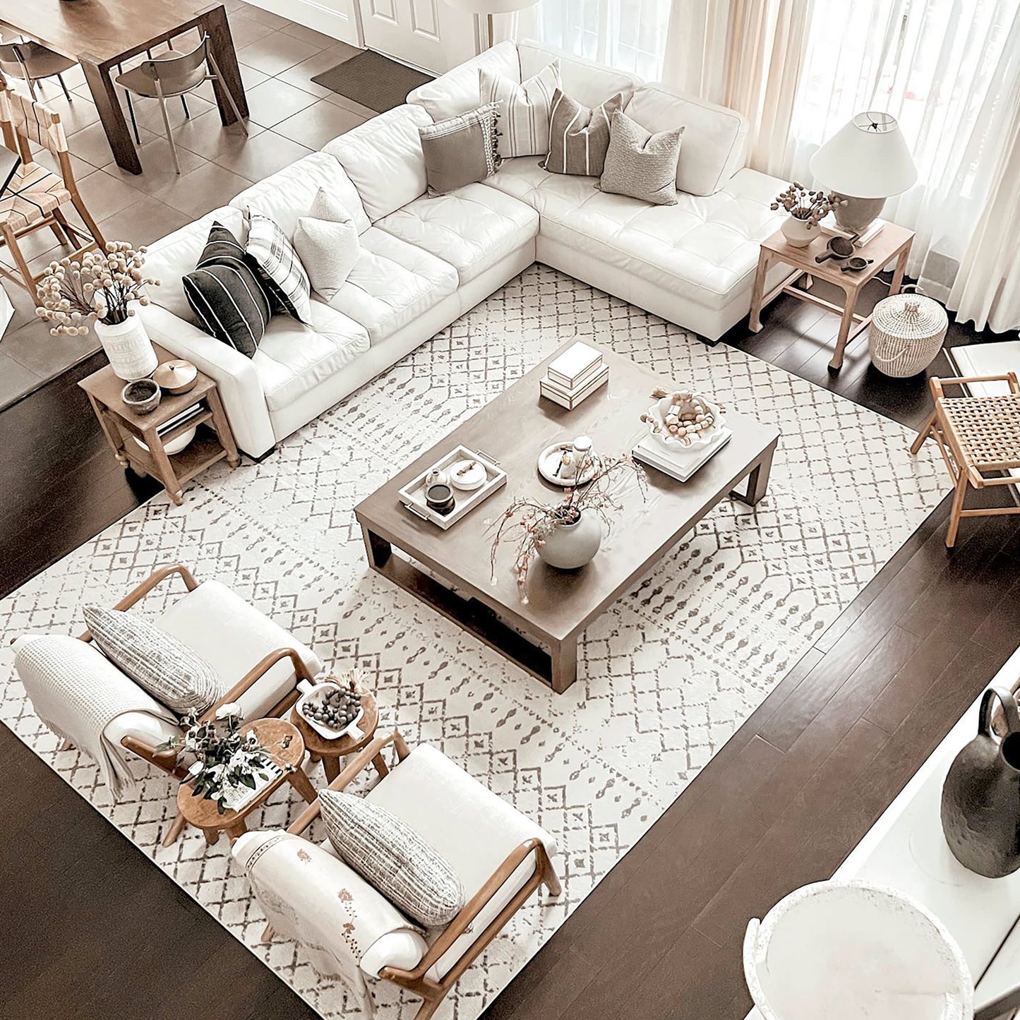 Moroccan Trellis Rug | Grey